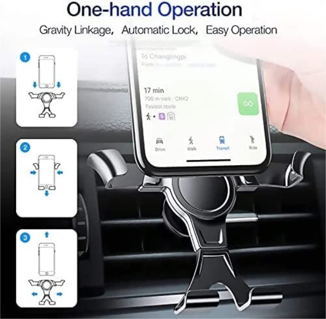 Soporte Móvil Coche Porta Movil Coche Soporte de Soporte de teléfono de Coche de Gravedad Universal para teléfono móvil en Soporte de Montaje de Salida de Aire de Coche Soporte Movil Coche