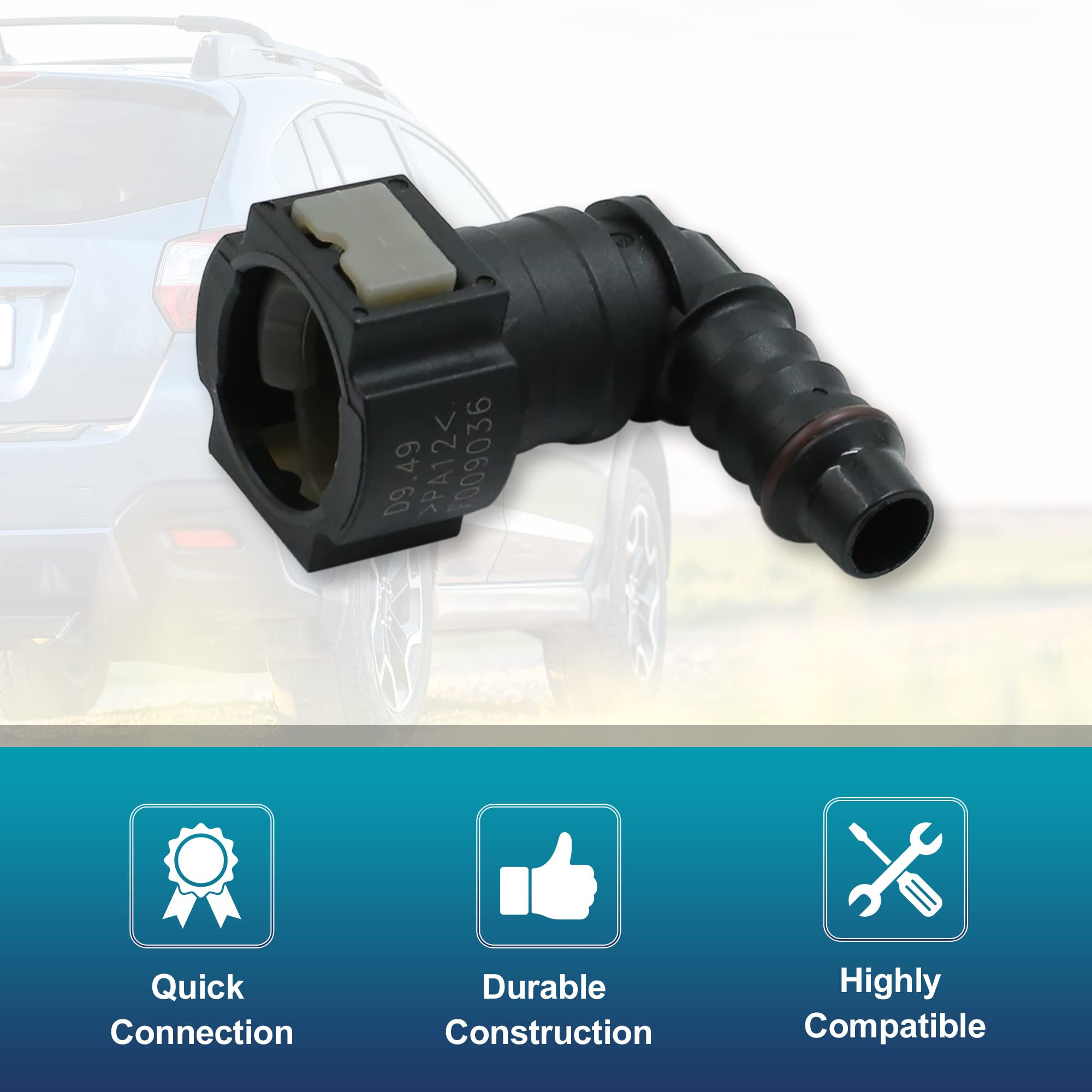 Raccord Démontage Rapide Connecteur SET90° Coude 9.89 ID8 Auto Durite