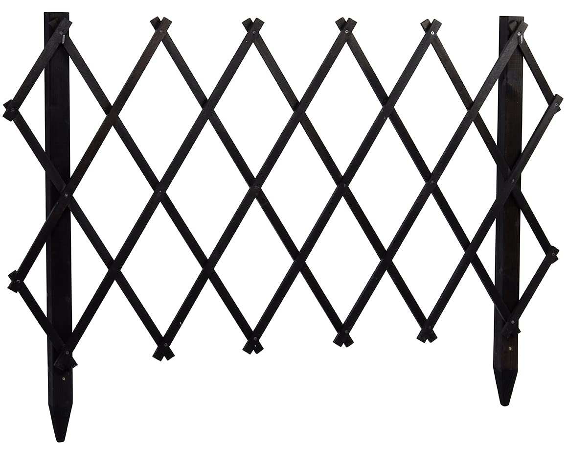 dobar 29181FSCe - Griglia Pieghevole per rampicanti, Misura S, con Piedini e picchetti, ca. 110 x 80 cm, Colore: Nero, S