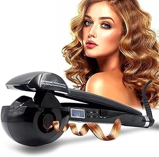 Modelador De Cachos, Cabelo Cacheado E Ondulado, Encrespador de cabelo automático LCD Anti-escaldamento Encrespadores Onda Ferramenta de modelagem de cabelo (Preta) - Produto 8 mais recomendado com 3.9 estrelas