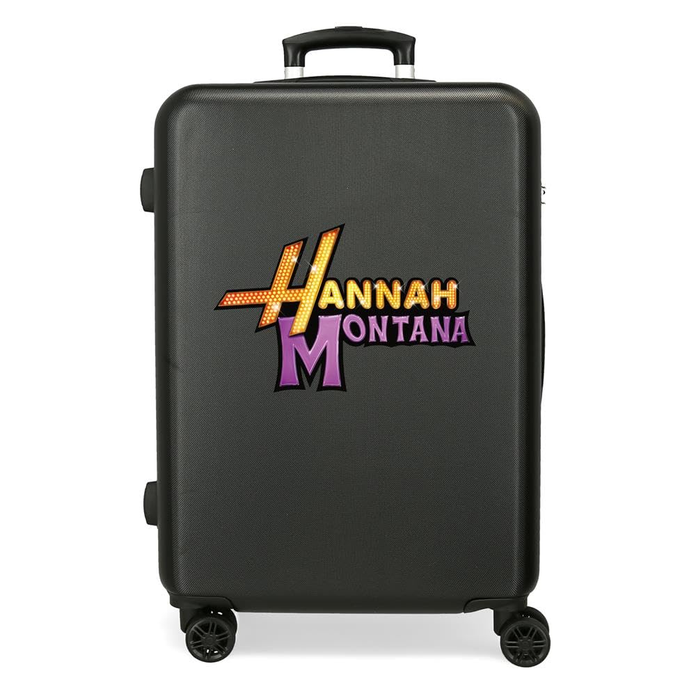 Joumma Disney Montana Walizka średnia czarna 46 x 65 x 23 cm sztywne tworzywo ABS boczne zapięcie szyfrowe 56 l 3,1 kg 4 podwójne koła wysuwane