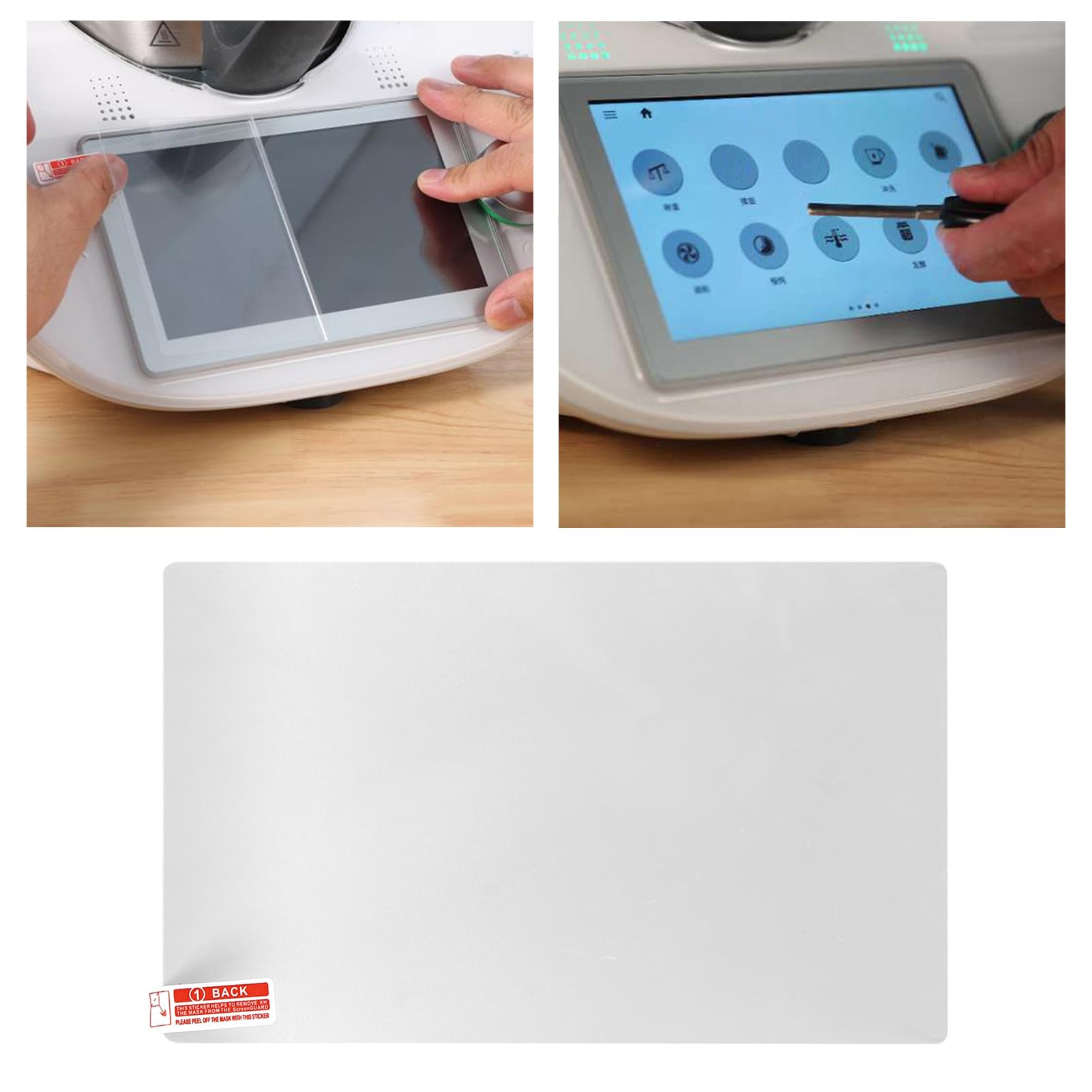 Screen Protector Suitable for Thermomix TM6, Anti Scratch Replacement Screen Protector Film for Thermomix, Ultra Clear PET Protective Film, Food Processor Accessories