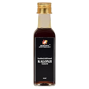 Blend It Raw Apothecary Kalonji Oil, 100ml - Cold Pressed Black Seed Oil for hair growth & dandruff [glass bottle]