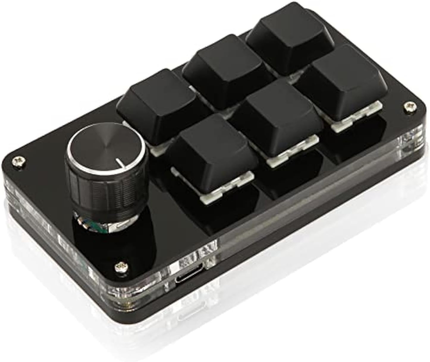 6 Key Macro Pad, Osu Keypad Mini Gaming Keypad with Knob USB DIY Programmable Keyboard Osu Keyboard for Gaming Office