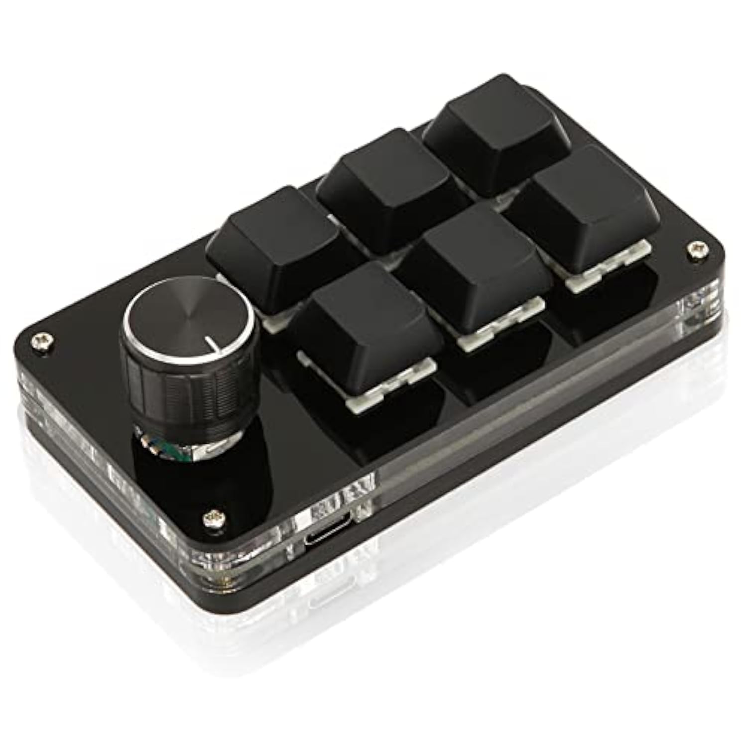 Clavier Mécanique Mini 6 Touches Programmable – Macropad Portable Avec Bouton Rotatif, Pour Gaming/bureau