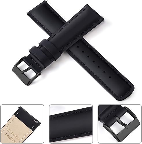 Miniatura 4 de Ritche Correas de Reloj de Cuero de Liberación Rápida Regalo de Navidad, Correas de Reloj Genuinas para Hombres y Mujeres, Correa de Reloj de Cuero