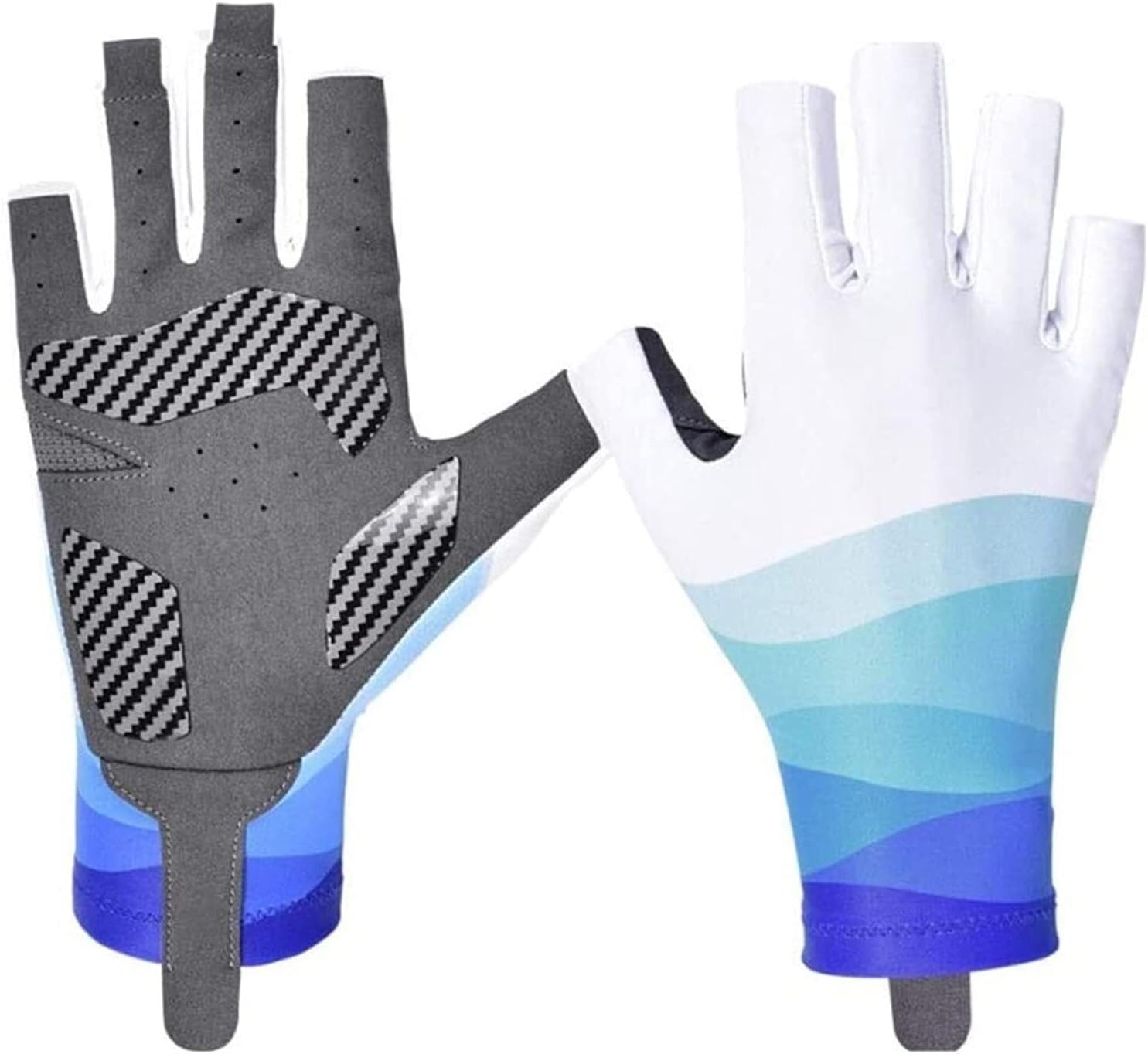Guanti Moto Guanti Mtb Guanti Per Uomini E Donne Sportivi Con Mezze Alla Ricerca Di Guanti Fitness Fitness Guanti Bici Guanti Ciclismo (Color : Blu, Size : M)