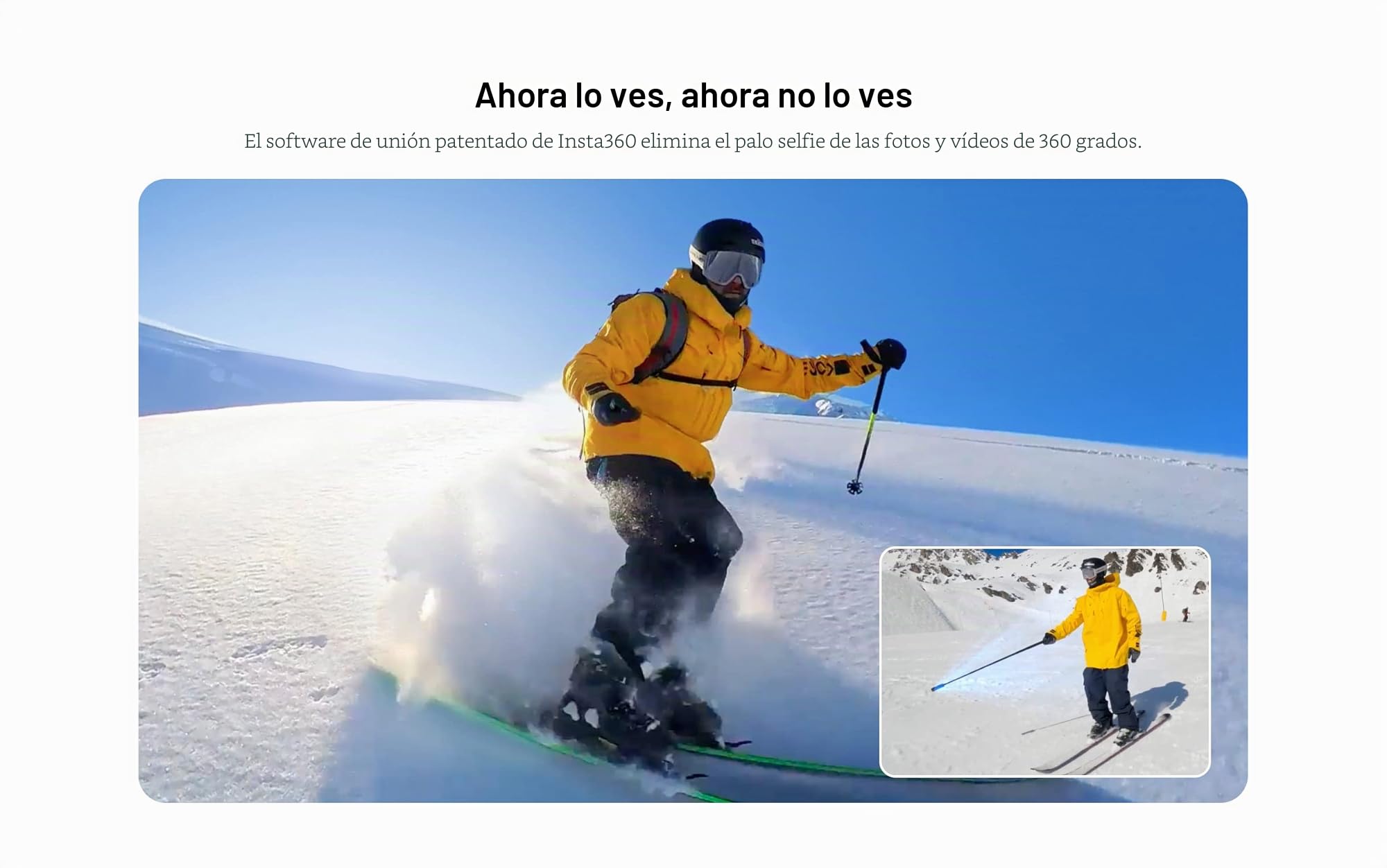 Insta360 Palo de Selfie Invisible de 114 cm de Largo para cámaras One RS One X2 y X3