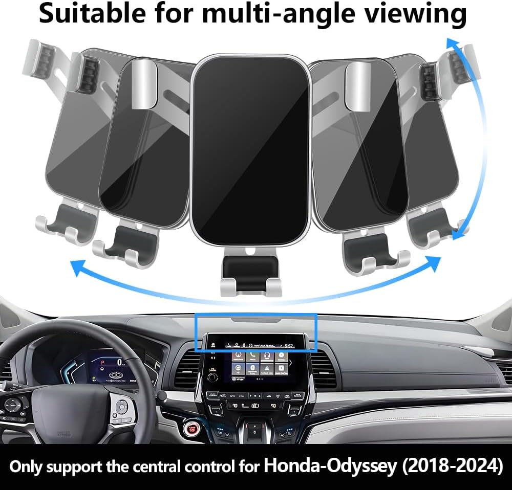 Car Phone Holder Center Console Organizer Tray for Honda Odyssey 2018 2019 2020 2021 2022 2023 2024 [Not for 2025-2026]Auto Interior Accessories Best Cell Phones Mount Dashboard Mobile CellPhone Stand