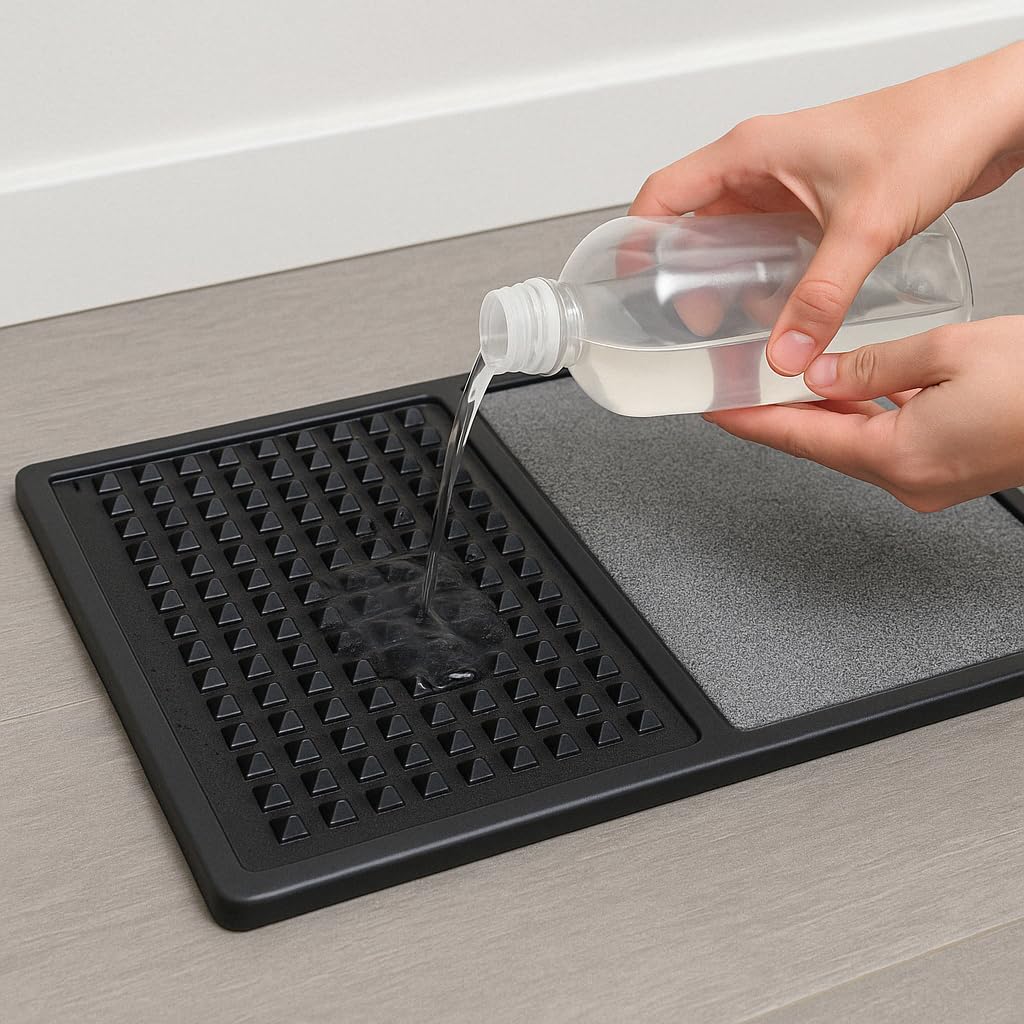 Tapis désinfectant pour chaussures, fabriqué en PVA (matière plastique), PP (polypropylène) et microfibre 86 cm
