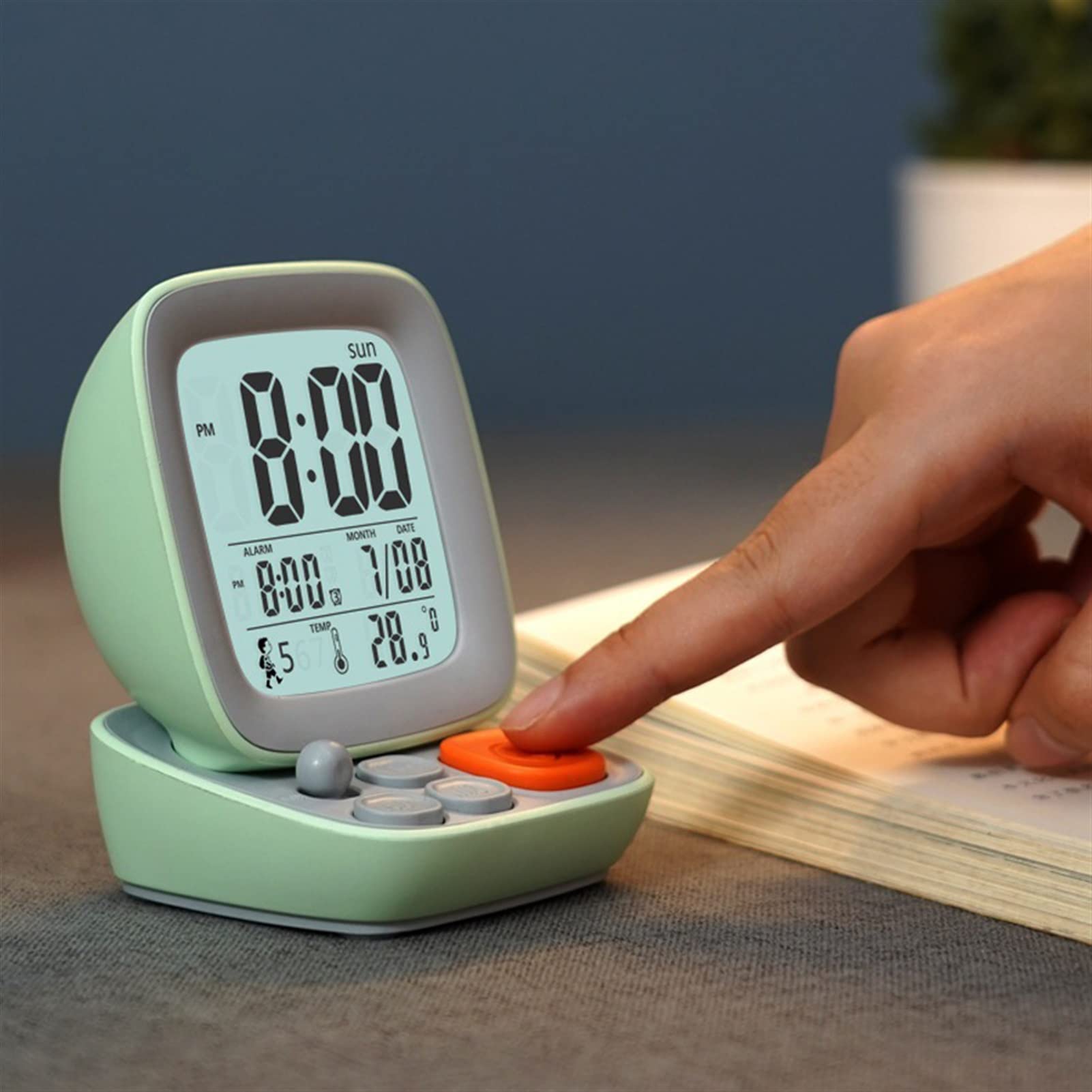 Relojes de Escritorio Dibujos animados Digital Reloj de alarma LED Estudiante Niños Relojes de noche Inicio Retro Pequeño ordenador Tabla Reloj Música Mesa Mesa Regalo Despertadores Electrónicos