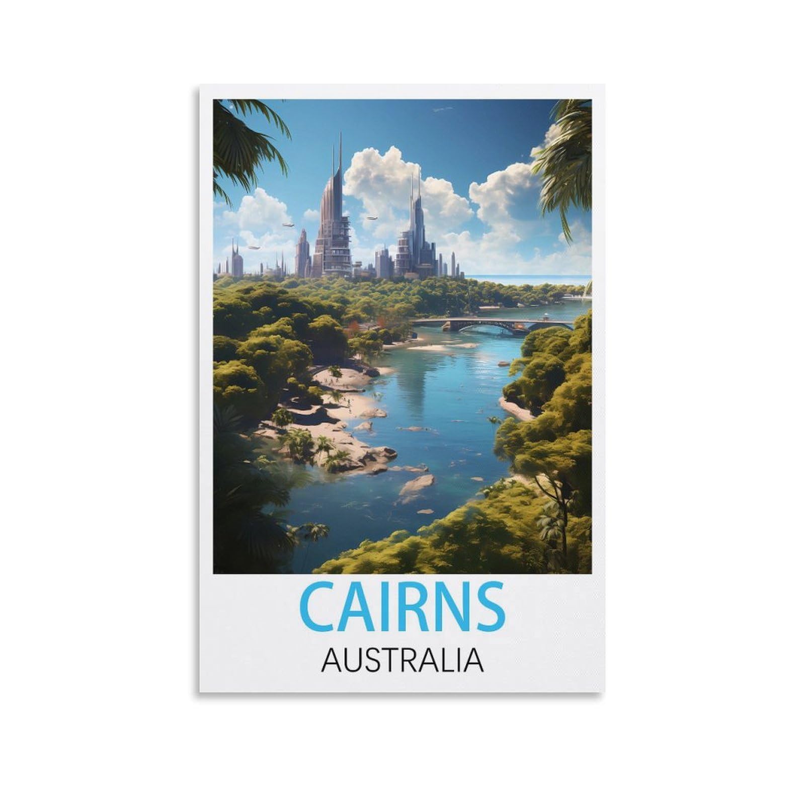 Metal Tin Sign Cairns Australias Wall Art Vintage Decor for Man Cave Garages Home Bedroom Retro Decor 30x40cm