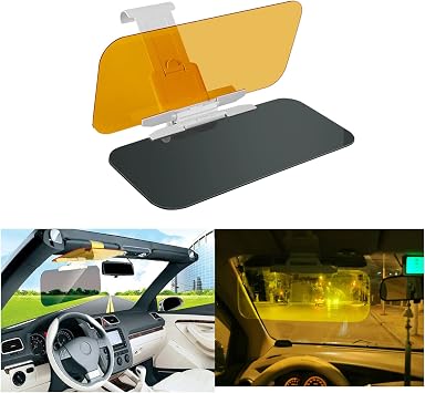 Car Sun Visor Extender Sun Blocker Universal Day&Night Anti-Glare Car Visor Extension Windshield Sunshade Visor Extender Protect from Glare UV Rays Polarized Sun Visor for Car Driving Easy to Install