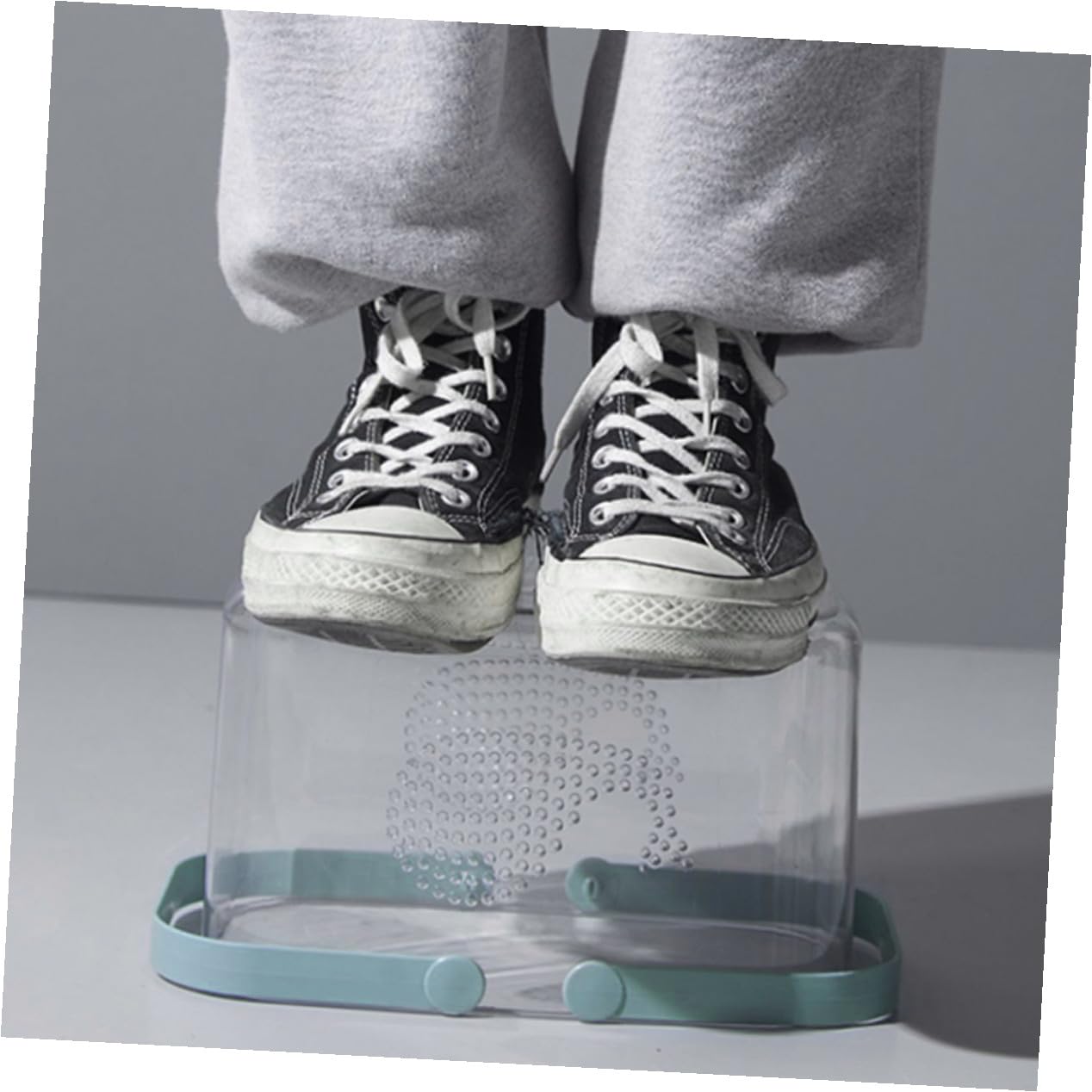 Cesta de Ducha Portátil Azul Transparente, Cesta de Plástico con Asa y Drenaje, Organizador de Baño Multifuncional para Almacenamiento y Uso en Ducha, Hogar o Viaje