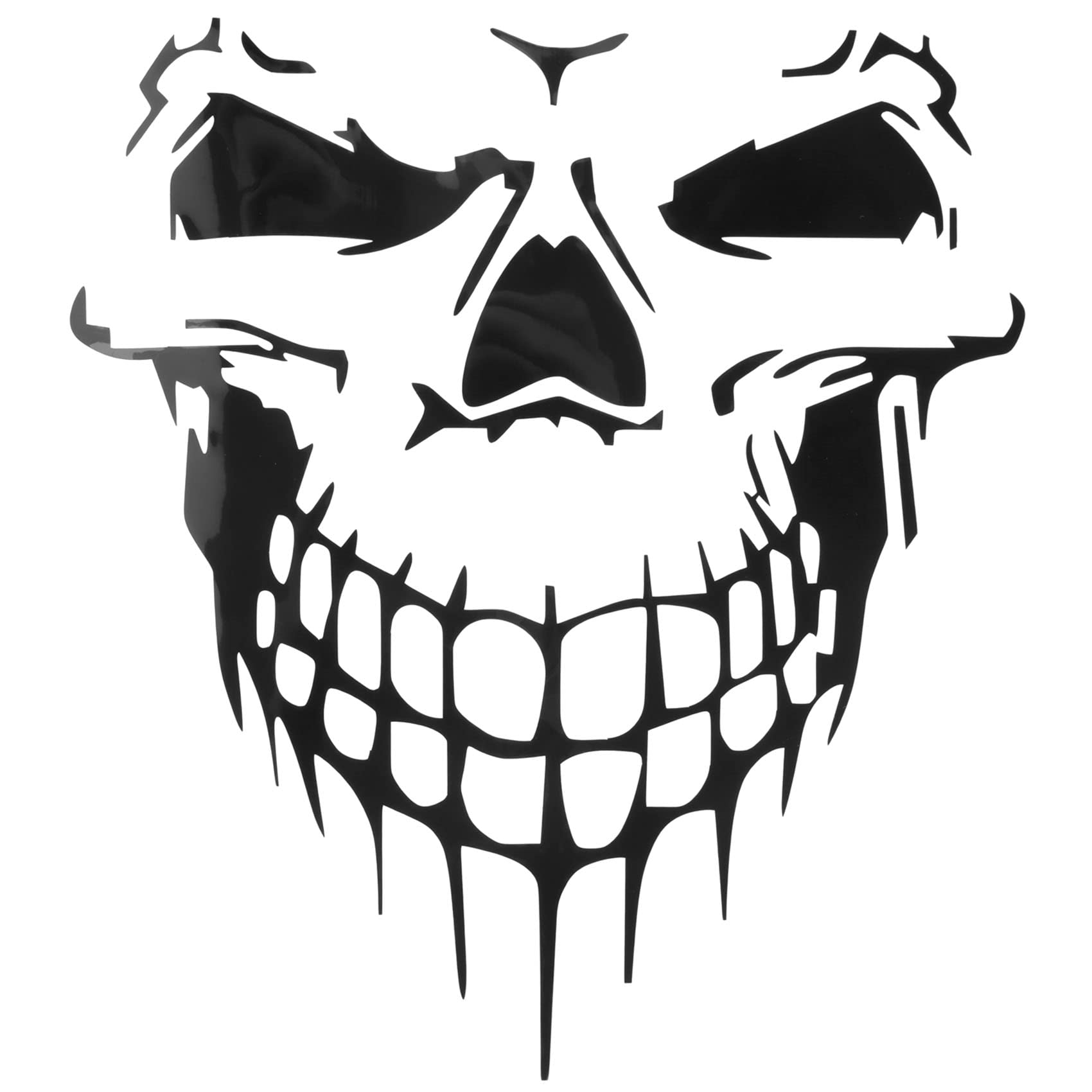 Asuinxurr Black Car Sticker Car Tattoo Skull Skeleton Large Decorative Sticker (Black)