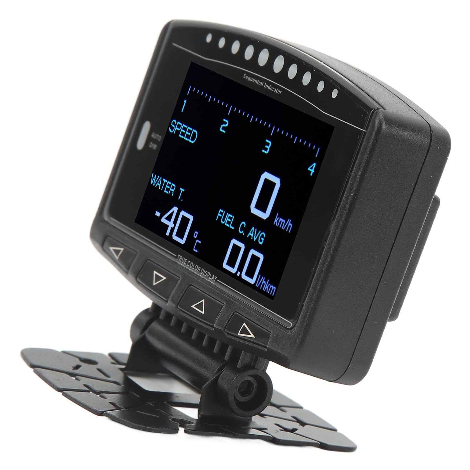 2,8-Zoll-TFT-IPS-Bildschirm OBD2-Tachometer, HUD-Scanner-Anzeige, Wasser Temperatur Spannung Turbo-Druck-RGB-Indikatoren für, Unterstützung Metrisch Zur Imperialen Einheit
