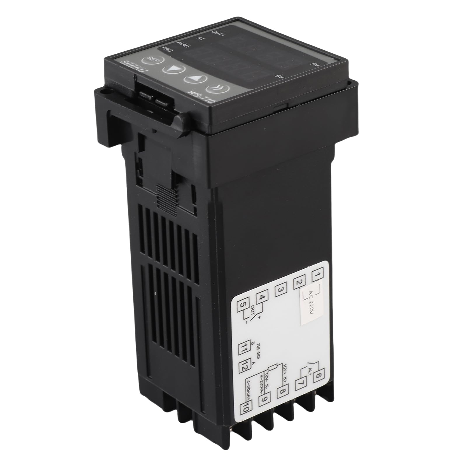 Ejoyous Controlador de Temperatura PID Controlador de Temperatura Digital ABS AC 220 V Pantalla Dual Programa de 32 Segmentos Salida de relé para Impresión Control de Procesos Químicos de Plástico