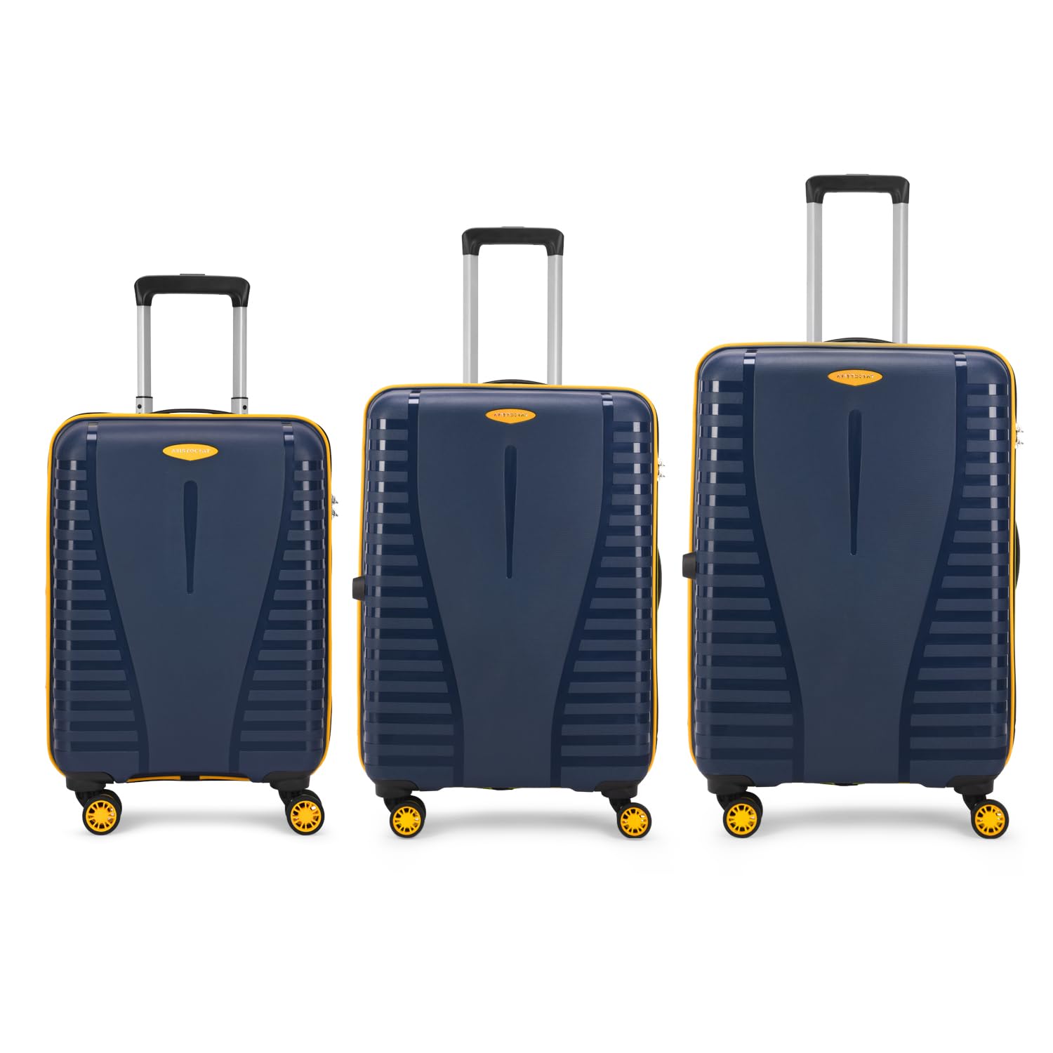 Aristocrat Airpro Plus 3 Pc Set Cabin 55Cm(Small) Check-In 66Cm(Medium) Check-In 76Cm(Large) 8 Wheels Trolley Bags For Travel Hard Case Luggage, Lightweight Bag With TSA Lock & Anti-Theft Zipper(Blue) (B0DG2DBRYY) Amazon Price History, Amazon Price Tracker