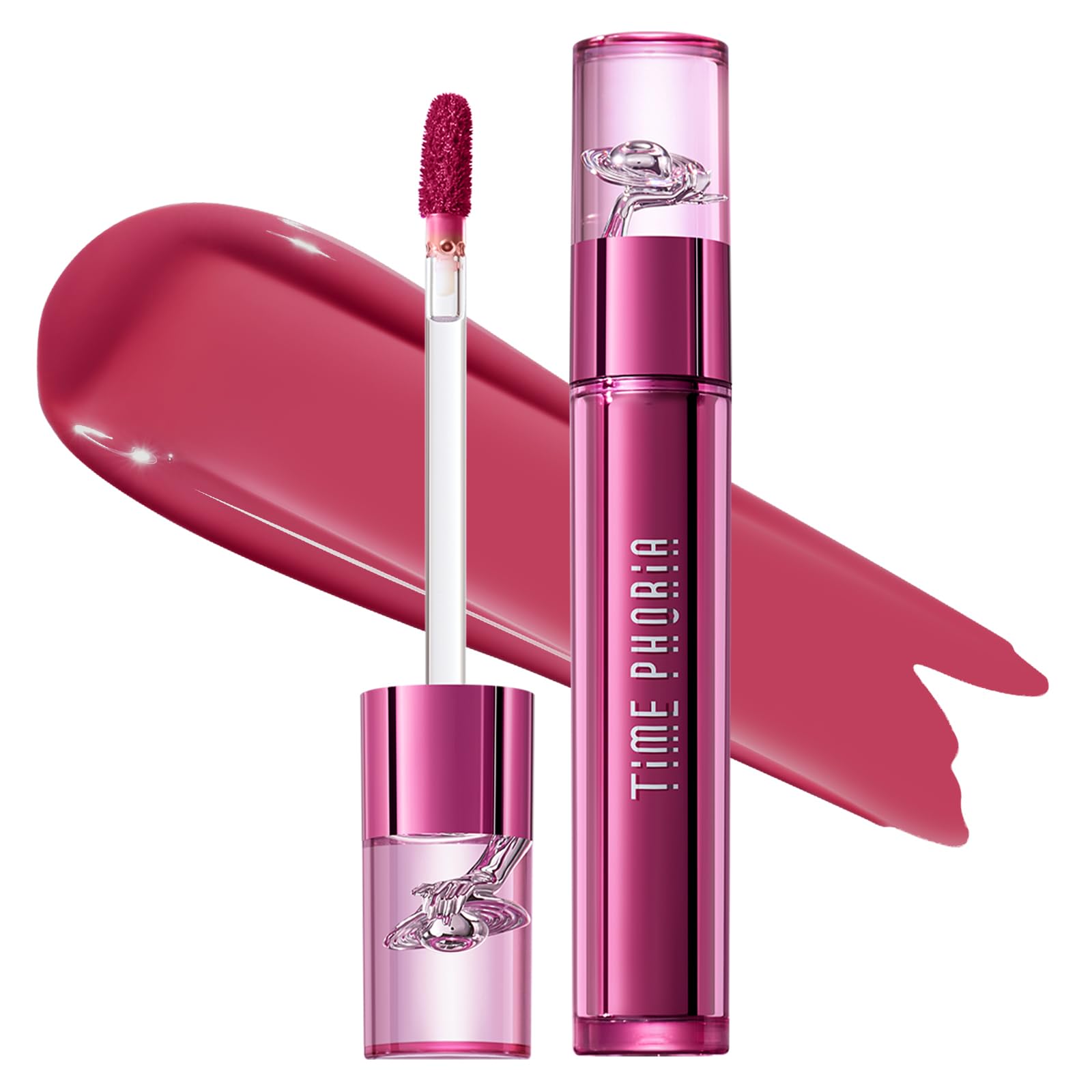 TIME PHORIA TIMEPHORIA Altera Blurring Tint Lip Stain 005 Crush, True Pink Glossy to Soft Matte Finish, Blur Lip Lines, Weightless No-Sticky Airy Velvet Texture, Vibrant Hydrating Long-Lasting Lip Makeup