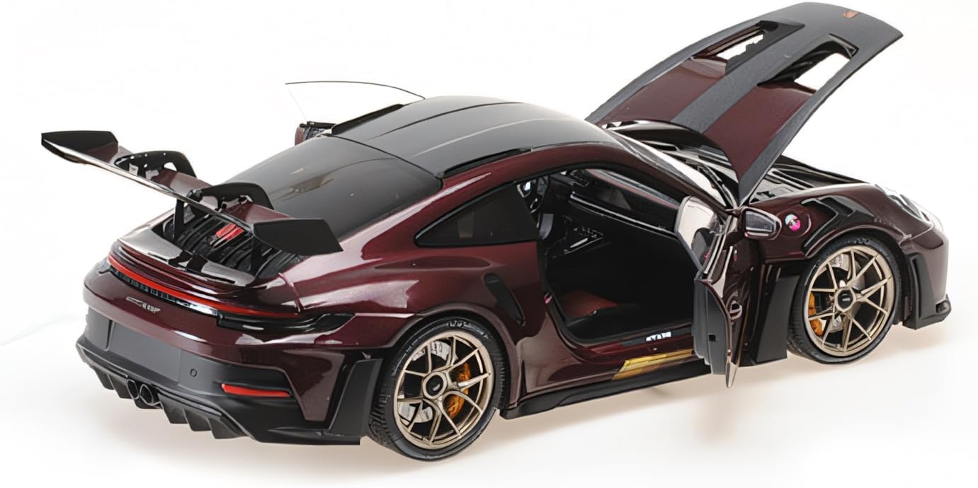 Minichamps 2024 911 GT3 RS #5 Purple with Carbon Top and Hood Stripes Limited Edition to 400 Pieces Worldwide 1/18 Diecast Model Car MC110062029