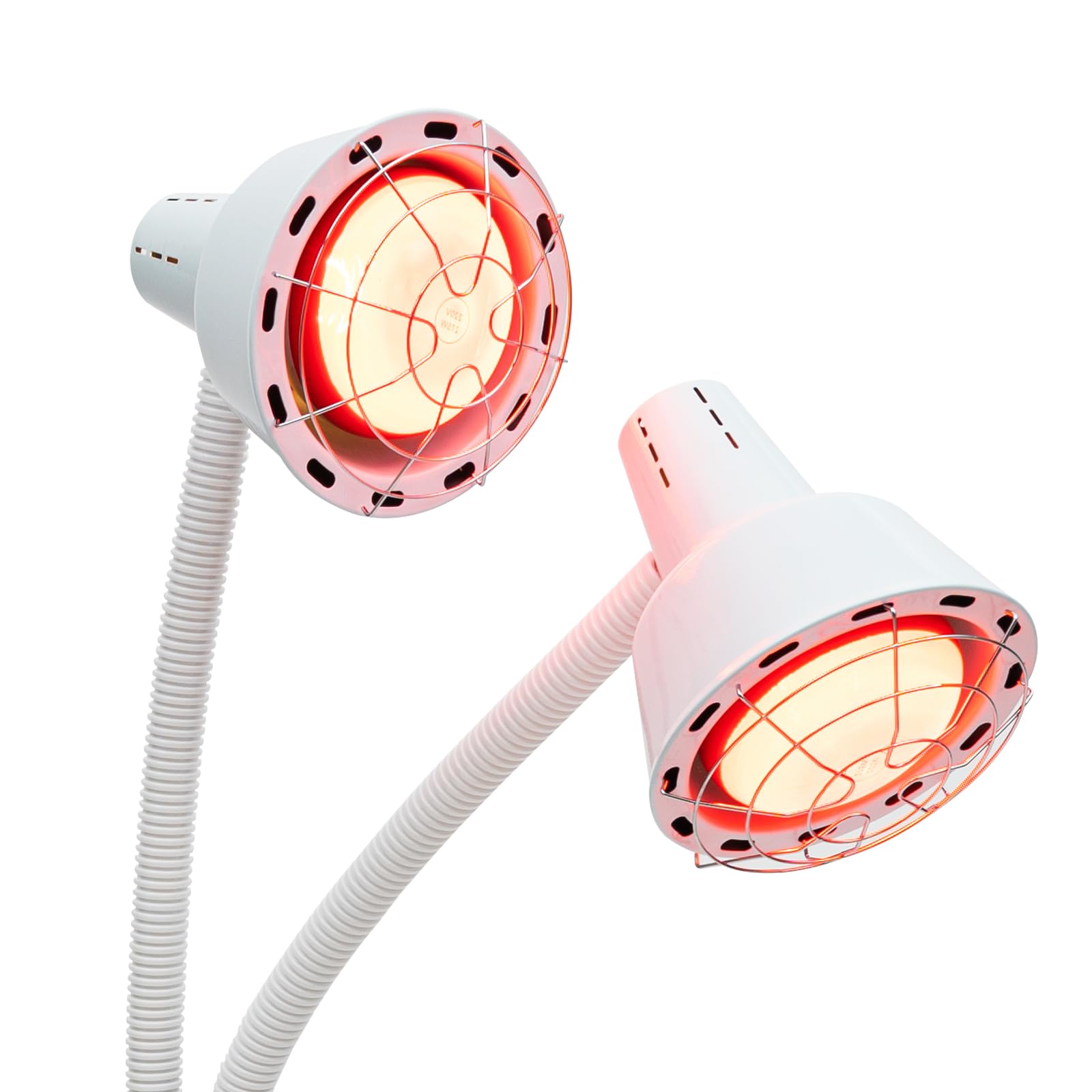 Lámpara infrarroja de 275 W, doble cabeza 360 grados de calefacción eléctrica ajustable con terapia infrarroja, lámpara de calor con soporte y mando a distancia, para el tratamiento de