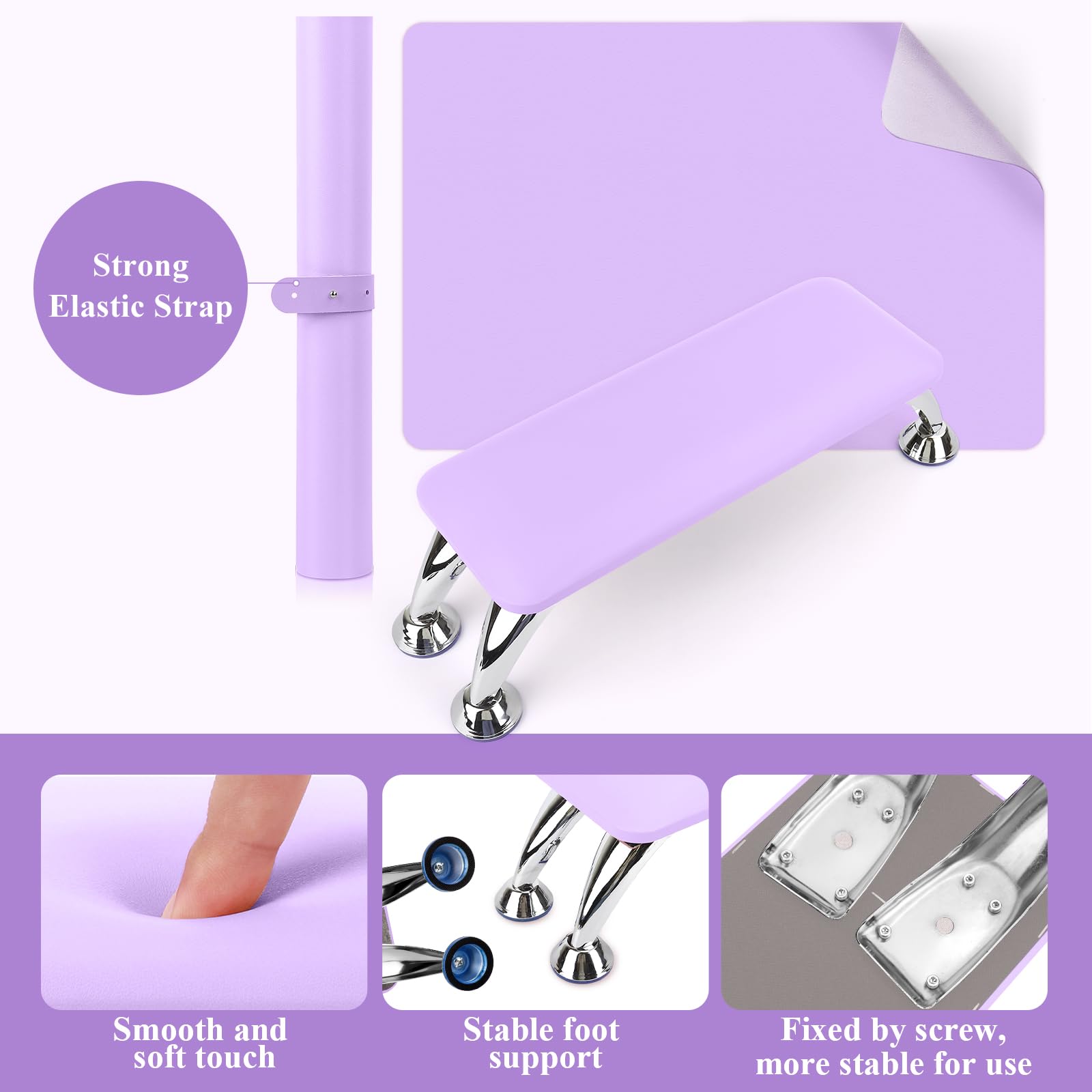 Nail Arm Rest with Nail Table Mat, Microfiber Leather Hand Cushion
