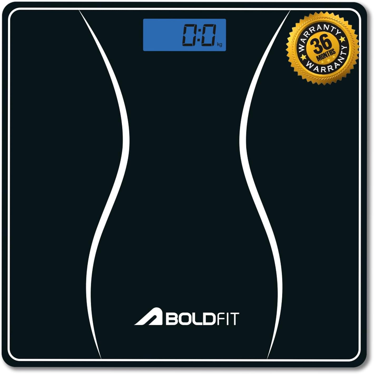 Boldfit Weight Machine for Home Digital Weighing Machine for Human Body with LCD Display Max Weight Capacity 180Kgs (Batteries Not Included) – Bathroom Scale for Home