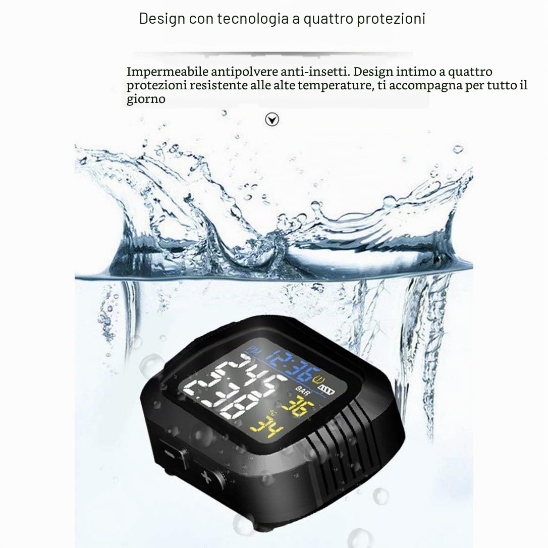 Moto impermeabile in tempo reale pressione pneumatici sistema di monitoraggio sensore esterno schermo LCD senza fili motore TPMS