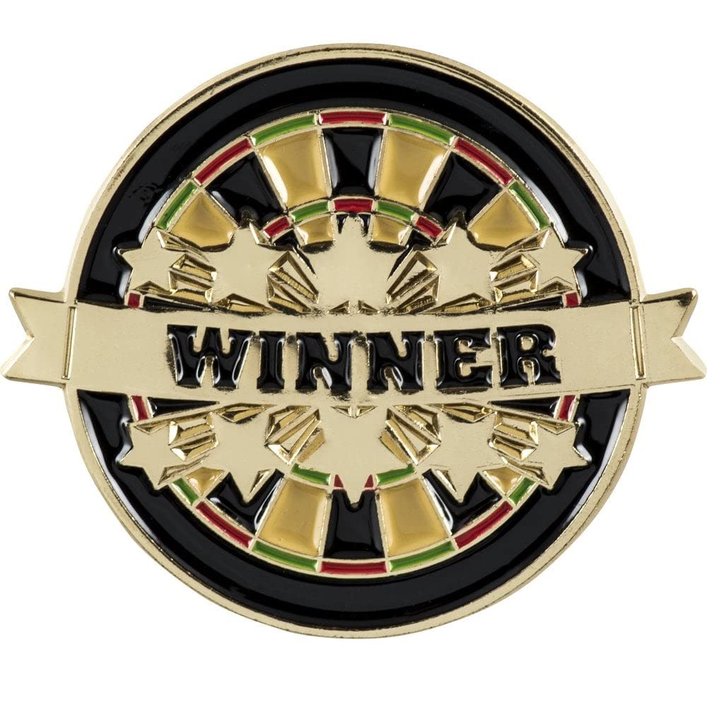 Designa Winner Dartboard Enamel Suit Shirt Pin Trophy Badge, Great for Dart Teams & Leagues