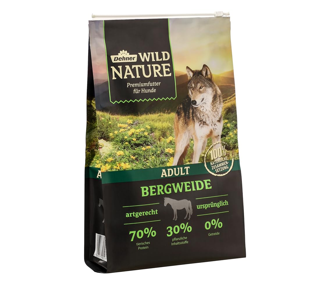 Dehner Wild Nature - Comida para Perros de Sauce de montaña, sin Cereales, sin azúcar, para Perros Adultos, 4 kg