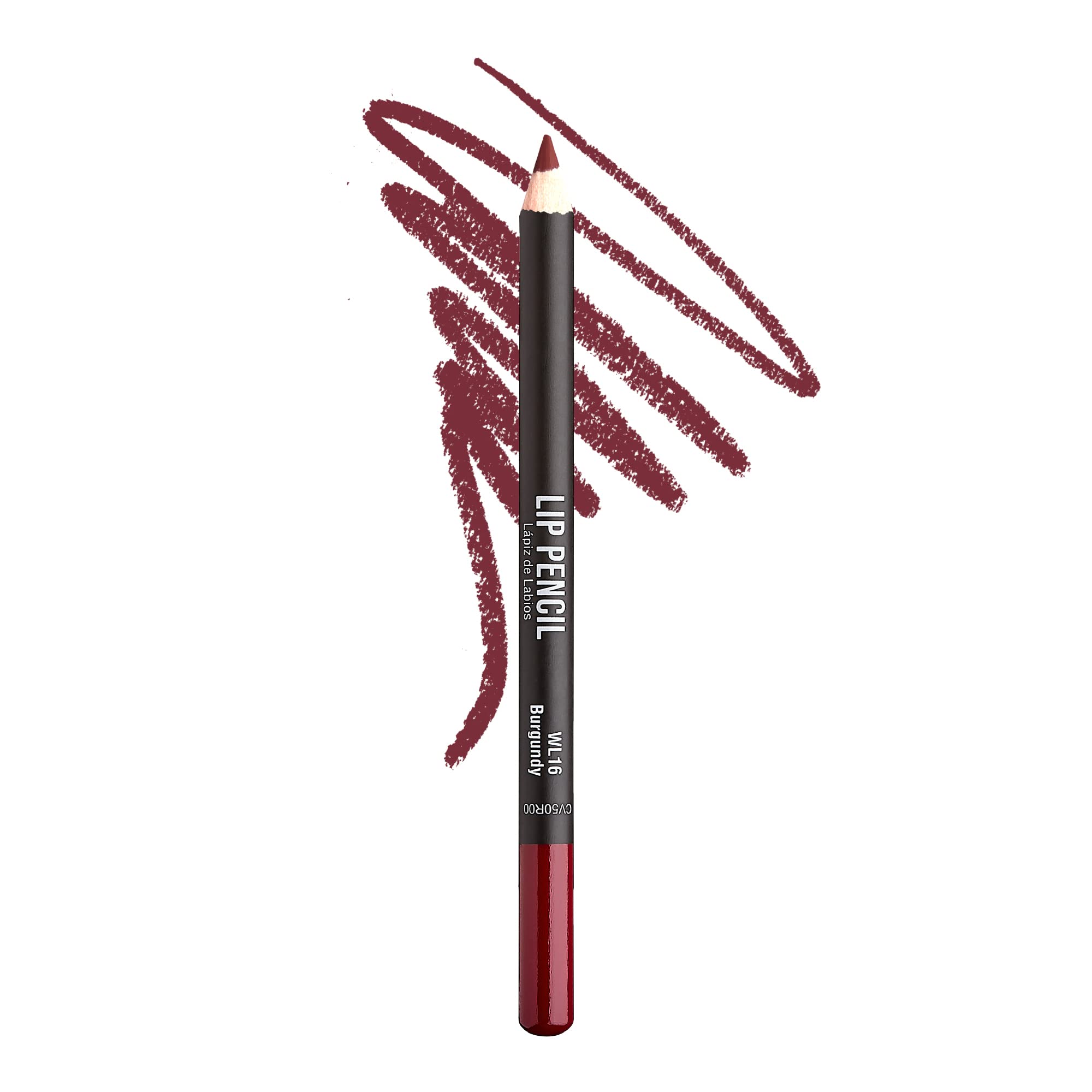 Kiss New York Professional Slim Long-Wear Lip Liner Pencil, Matte Finish Burgundy