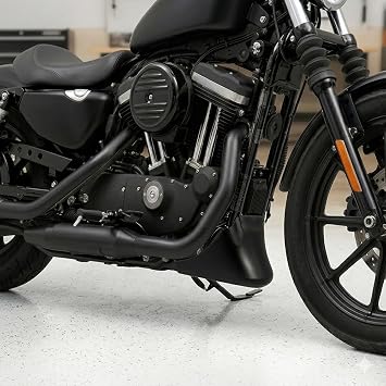Motorcycle Accessories Belly Pan Spoiler Air Dam Chin Fairing Lower Cover Cowl Engine Cover Fairing Exhuast Guard for Sportster XL 1200 Iron 883 Bellypan Matt Black