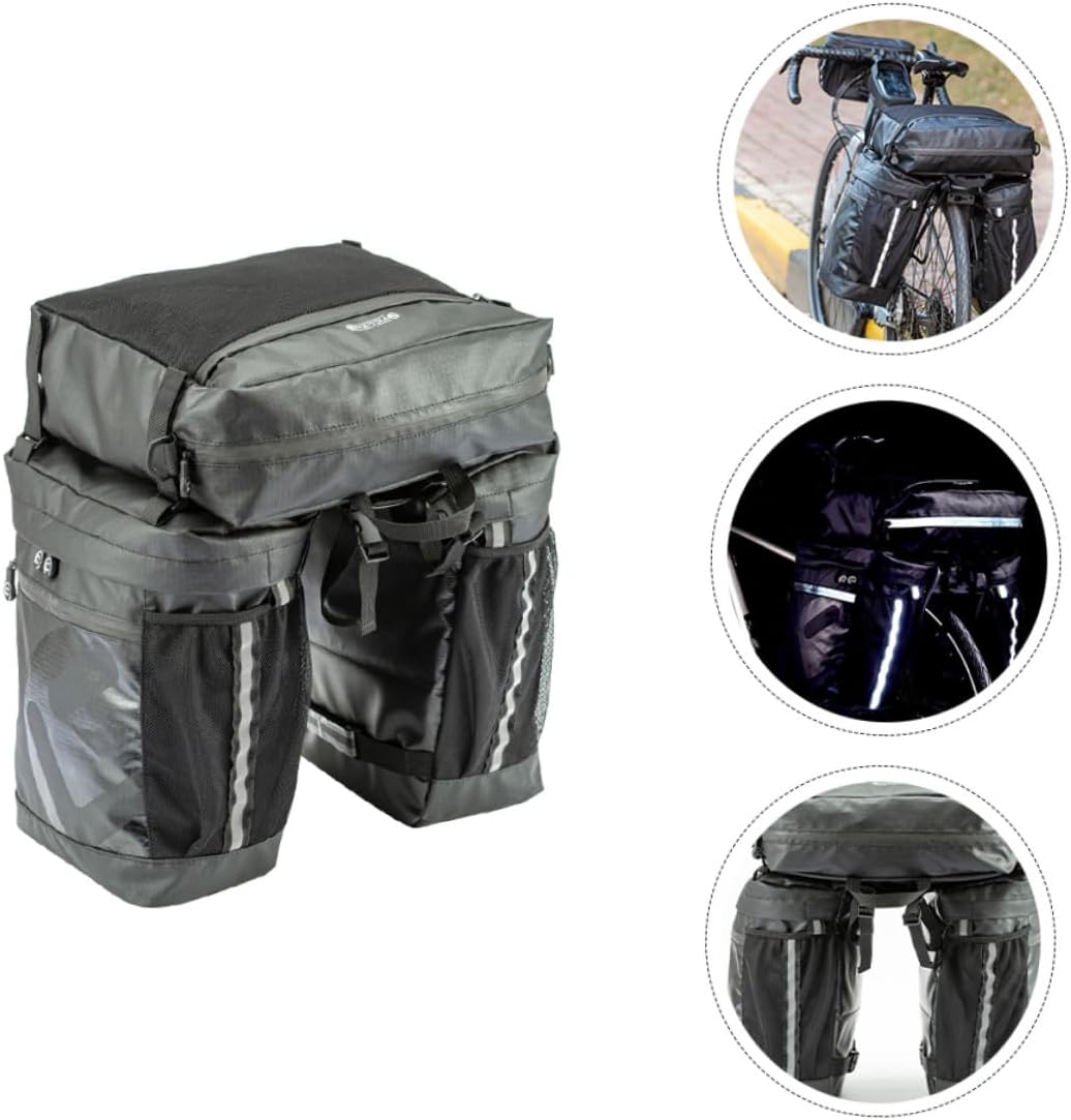 Bicycles Rear Saddle Bag 50l Waterproof Bike Travel Bag Mountain Bike Carry Rack Pannier for Long-distance Cycling