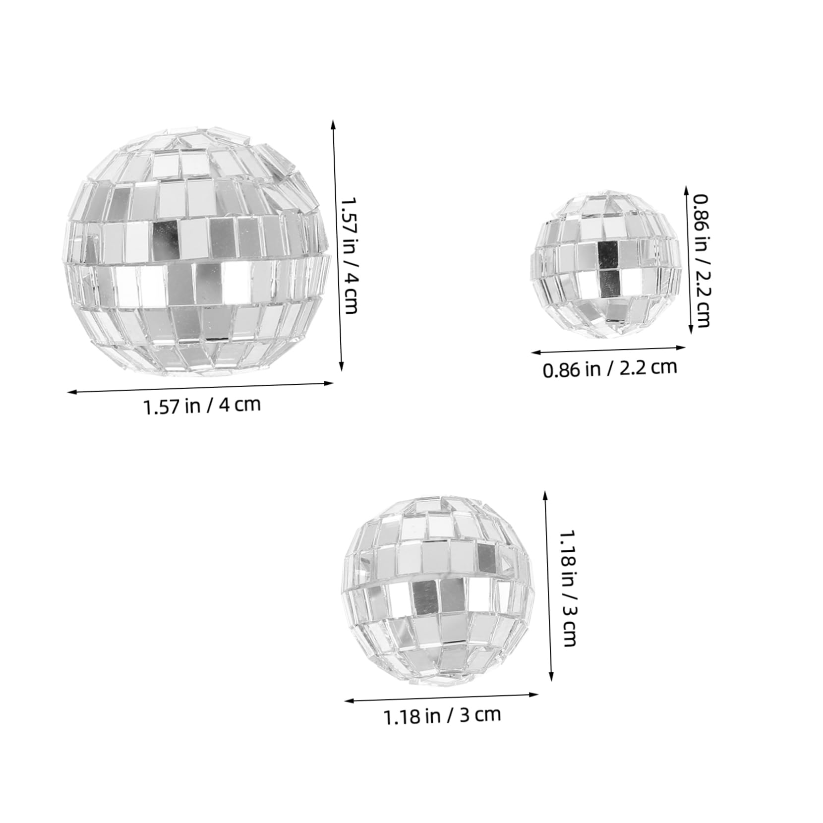 SOLUSTRE 12 Pcs Mirror Disco Ball: Lightweight Foam Glass Mirror Balls for Cake Decorating and Party Decorations Ideal for Weddings Bars and Home Decor