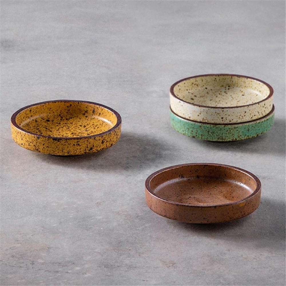Ceramiczne miseczki na sosy Ceramic Salad Bowls Dipping Plates For Hot Pot Seasoning Multicolor(Beige)