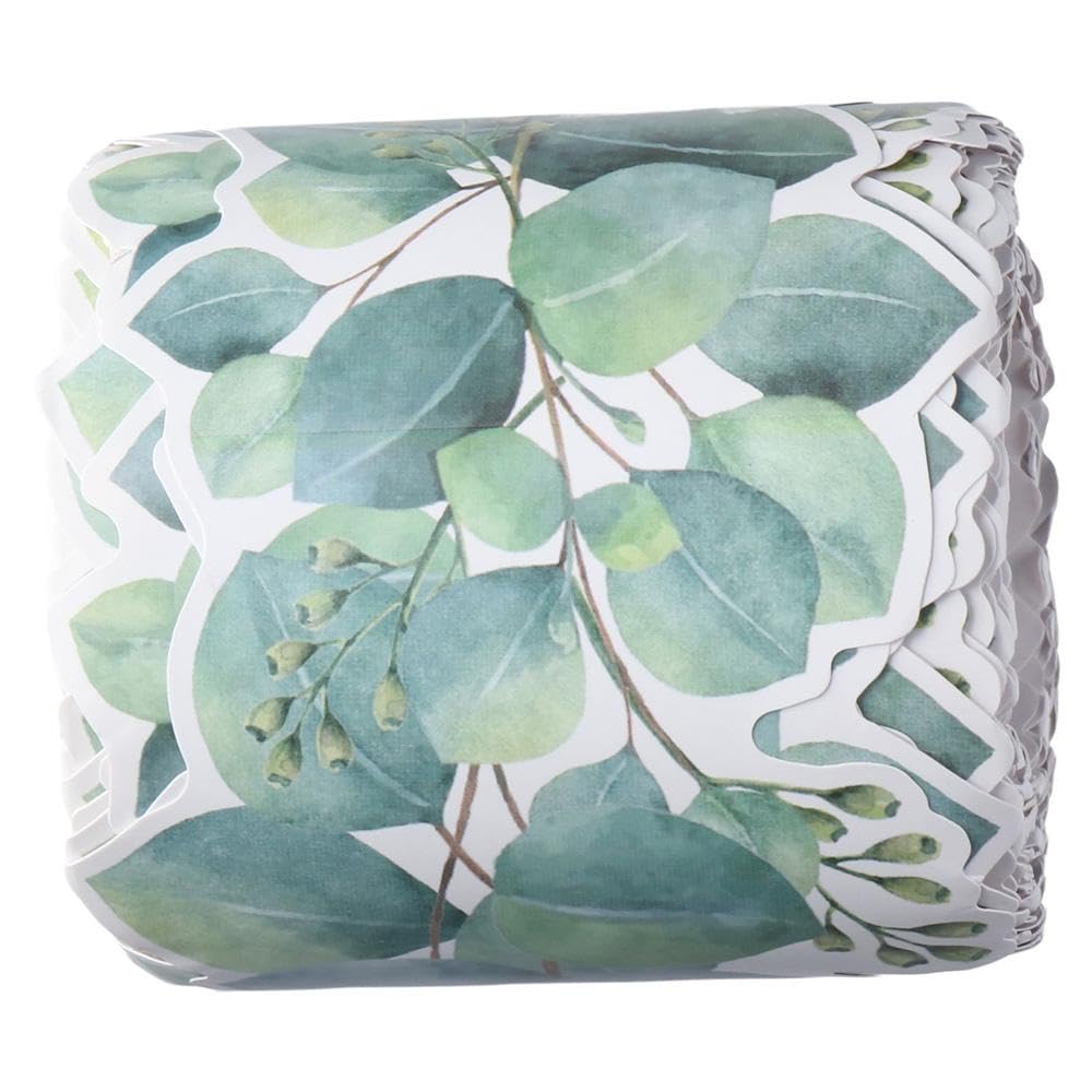 Upluckey Die-Cut Border Trim Bulletin Board Classroom Bulletin Wall Decor Greenery Trim Border Decor Wall Decals Border Tropical Leaves Green (50 Feet) - Image 3