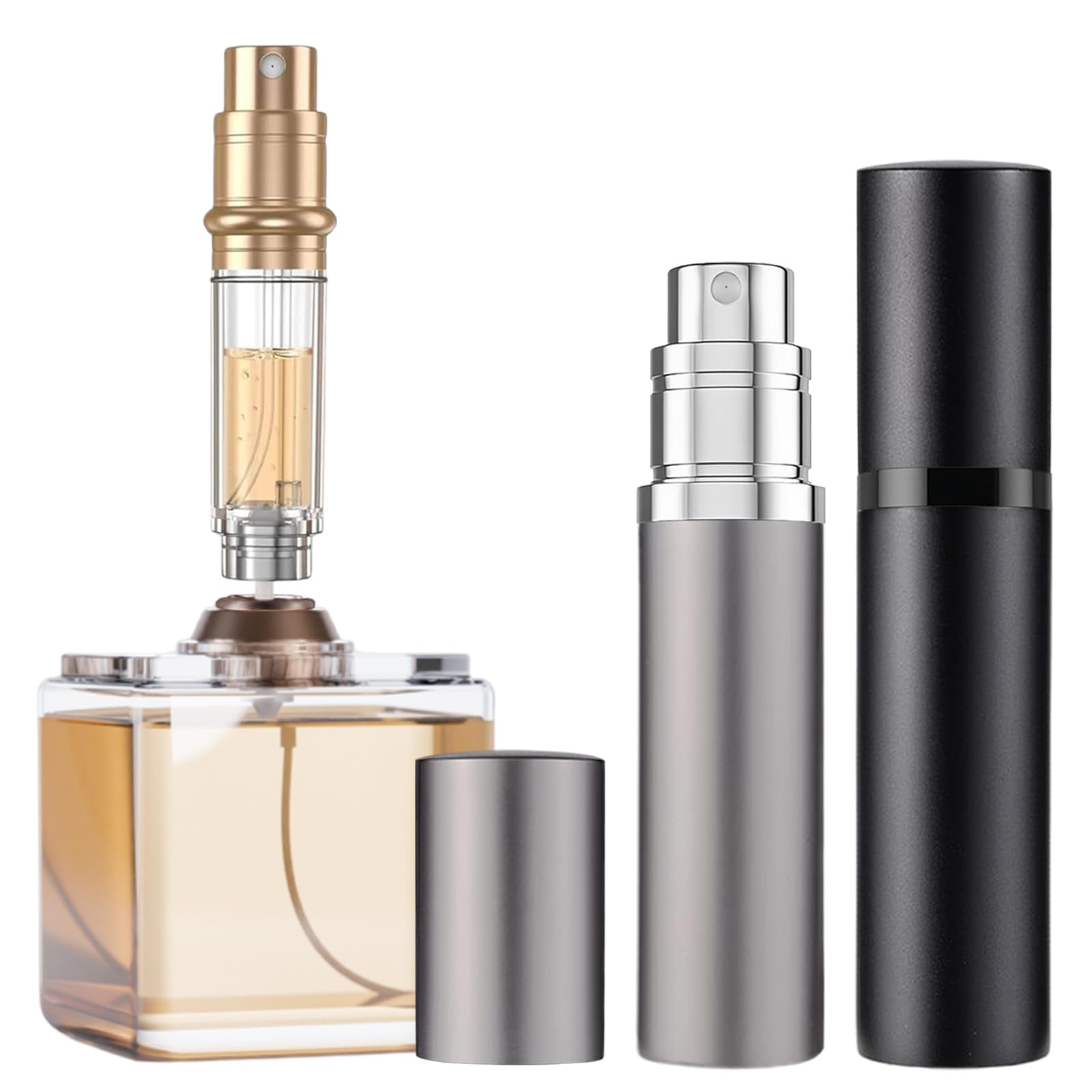 Lot De 2 Flacons Pulvérisateurs En Aluminium,150 Ml,Rechargeables,Vide Lot De 2 Flacons Pulvérisateurs En Aluminium,150 Ml,Rechargeables,Vide