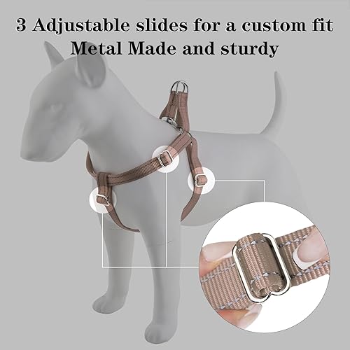 Miniatura 3 de Plutus Pet Step in Arnés para perro, reflectante, ajustable y seguro con hebillas de metal, arnés para perro de fácil paseo para cachorros, perros