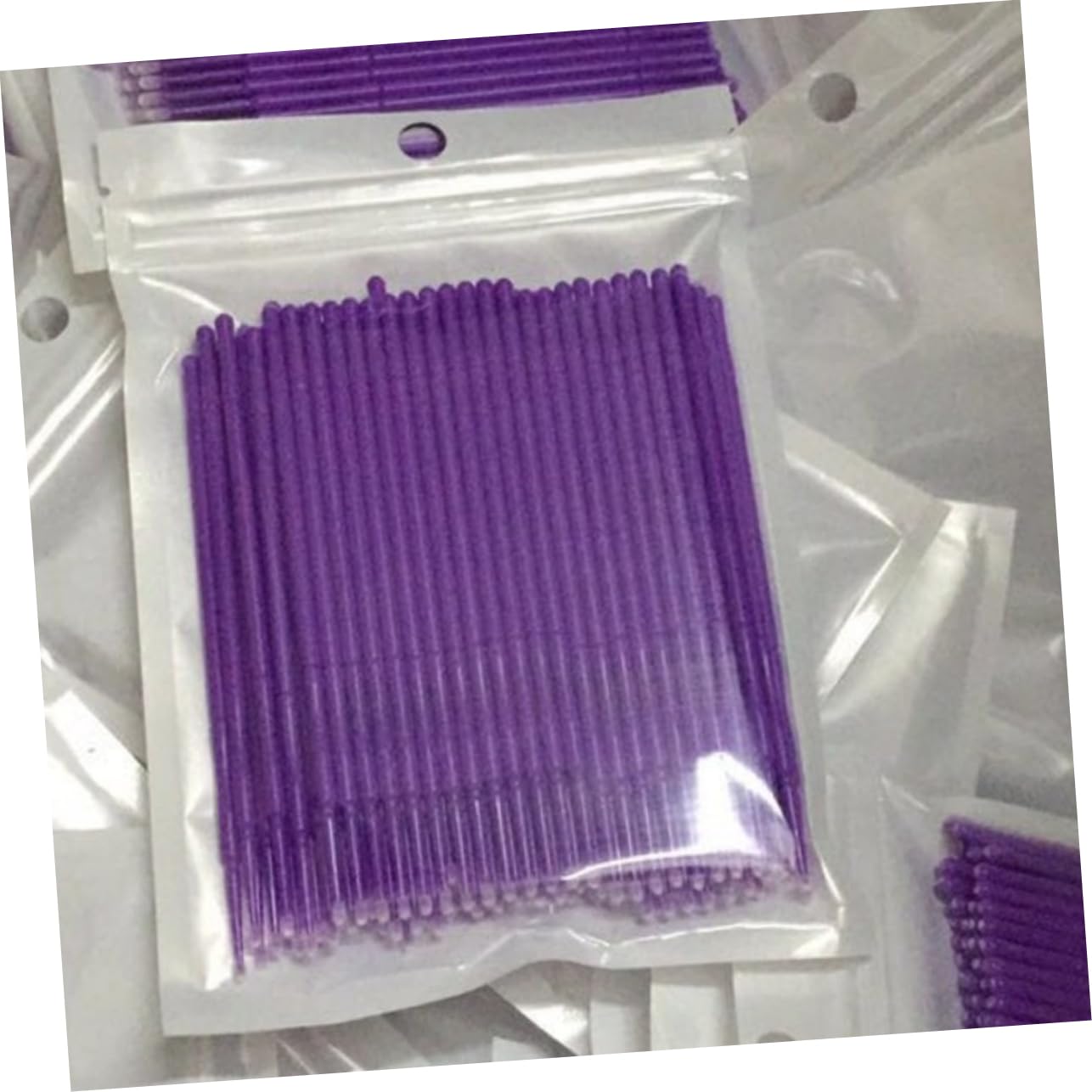 FOYTOKI Professional Eyelash Extension Cotton Swabs 100pcs Micro Applicator Brush Non-linting Makeup Tools (dark)