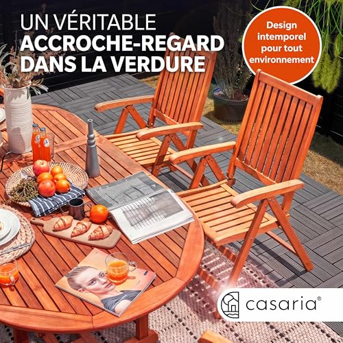 Table de Jardin Pliante Eucalyptus FSC 160x85 Casaria
