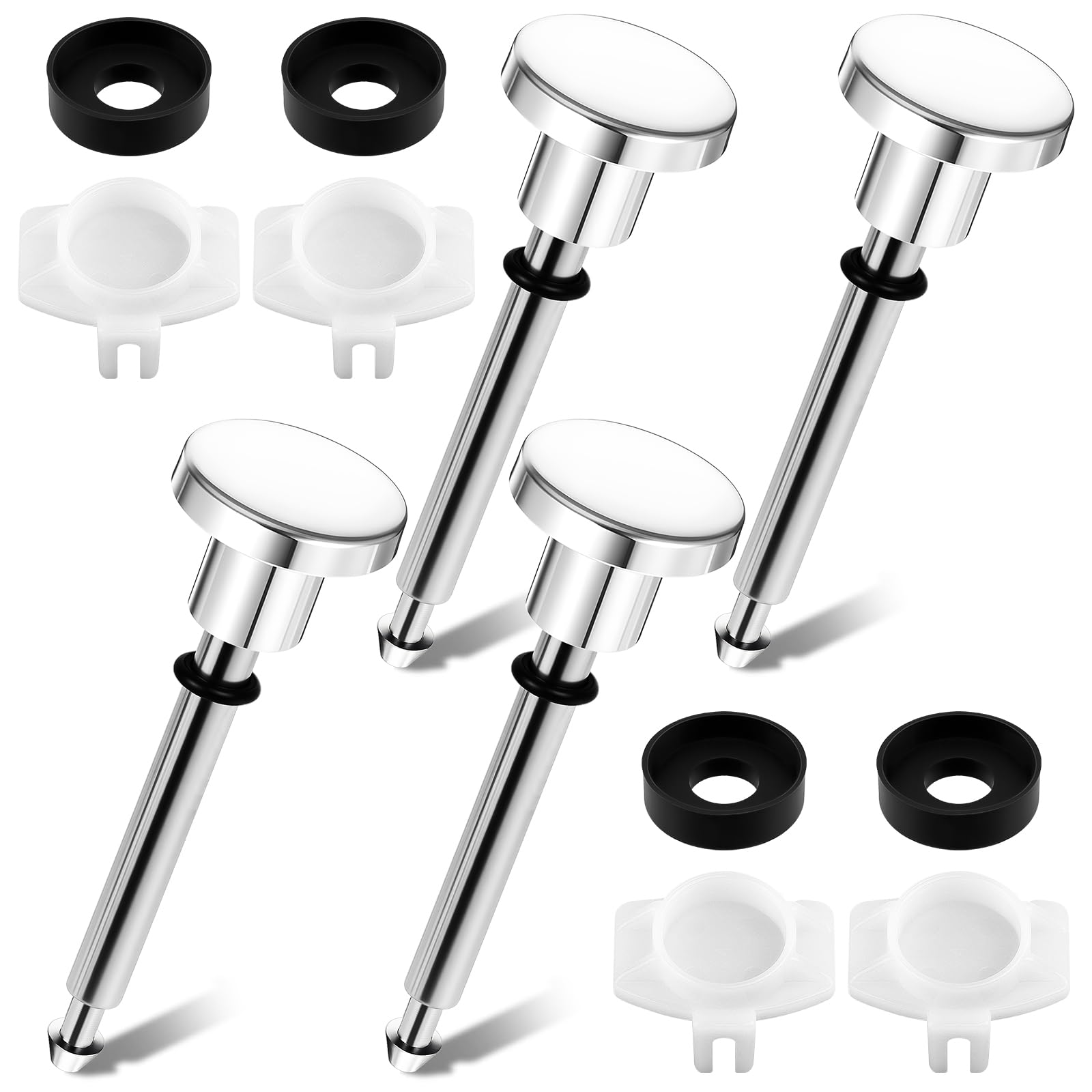 Tinoaly Tub Spout Diverter Repair Kit – Stainless Steel & Rubber, Universal Fit For Bathtub Faucet Leak Fix (2 Stems, 2 Seals, 2 Gates)