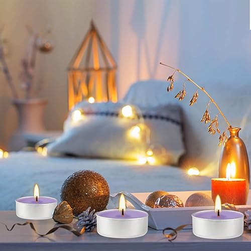 Miniatura 7 de Howemon Velas Tealight  4 horas  200 paquetes gigantes  Velas de té blancas sin perfume sin humo para Shabat, bodas, Navidad, decoración del hogar