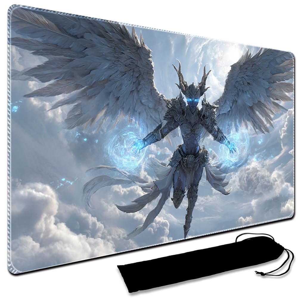 MTG Playmat,With Waterproof Storage black Bag Szie 60 x 35CM , With Zone MTG playmat Stitched Edges Game Play Mat Trading Card Game Playmats TCG Game Mat (No Zone,4)