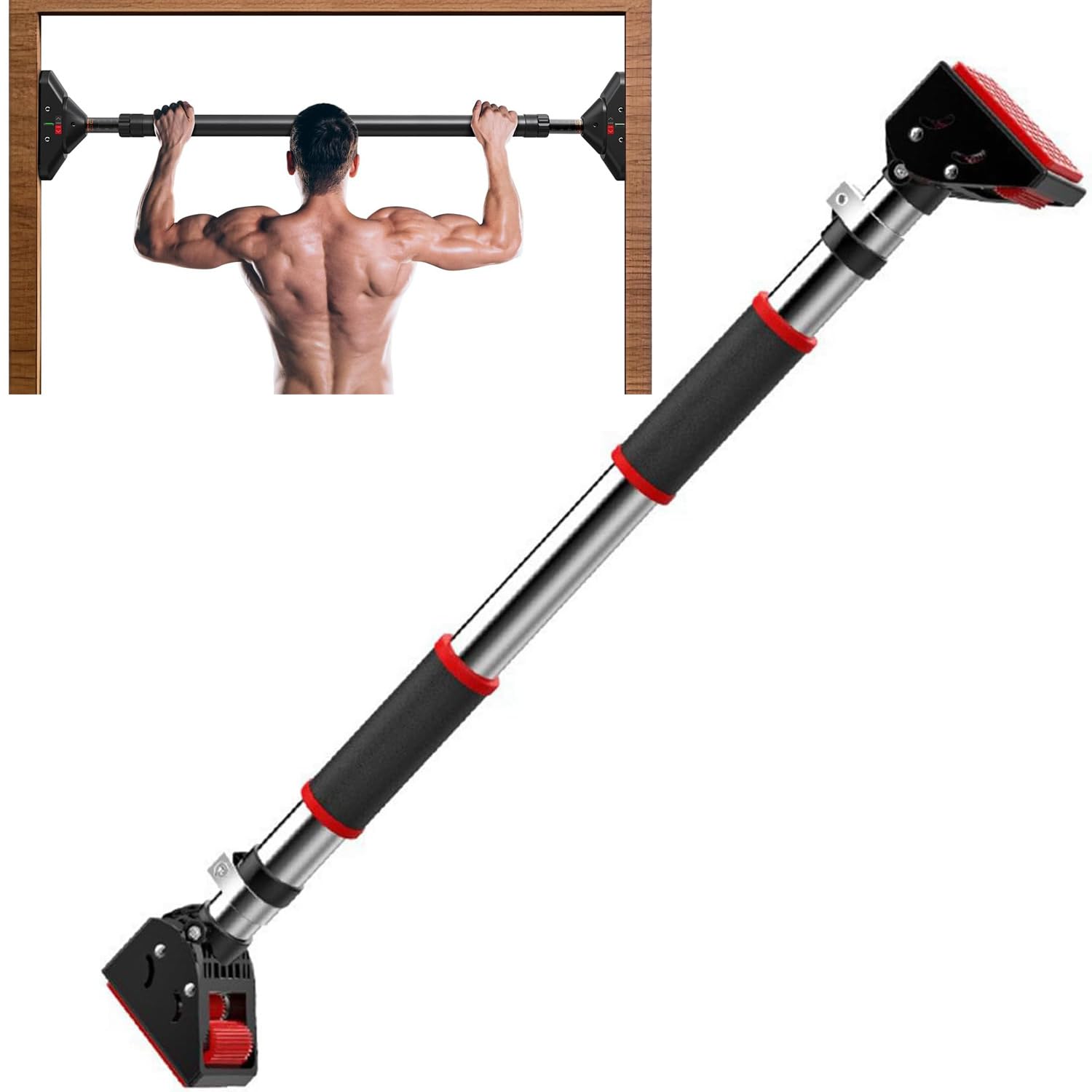 Amazon | AORTD 懸垂バー チンニング棒 115cm-138cm対応 耐荷重400kg