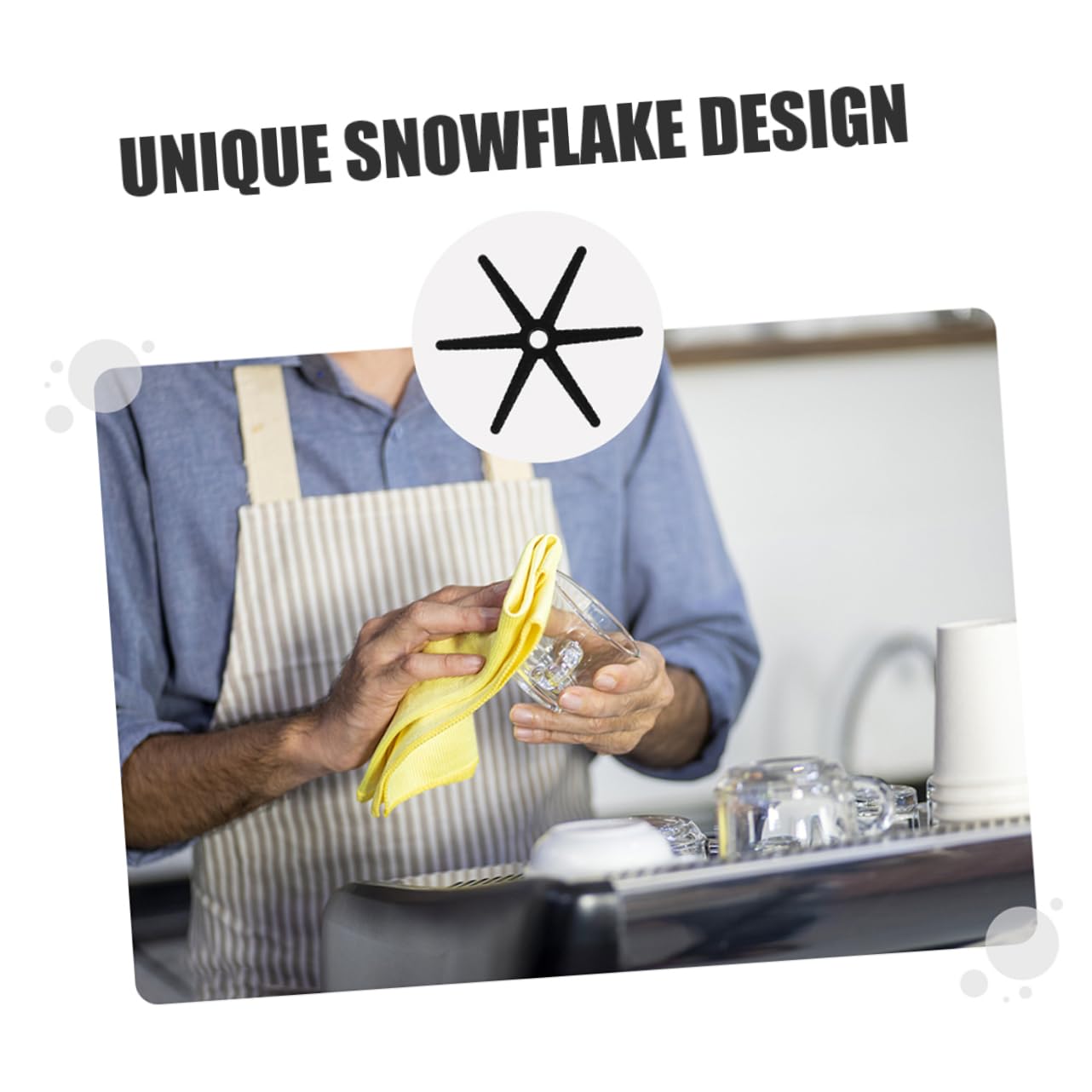 DOITOOL 3 Pz Testa del fiocco di neve della rondella della tazza fiasco tappo del lavandino spray automatico lavabicchieri testa della rondella della tazza lavatazzine per bar Black