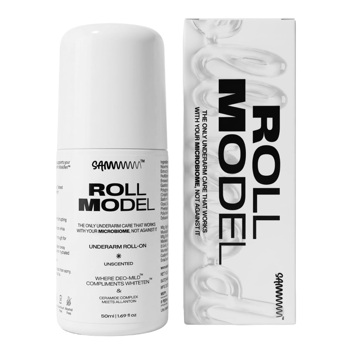 Sammmm Roll Model Underarm Roll-on Deodorant, Unscented, with Ceramide Complex and Allantoin, 50 ml (Unscented)-picture-20
