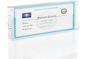 Clear Acrylic Business License Frame - Ideal for Cosmetology License Display