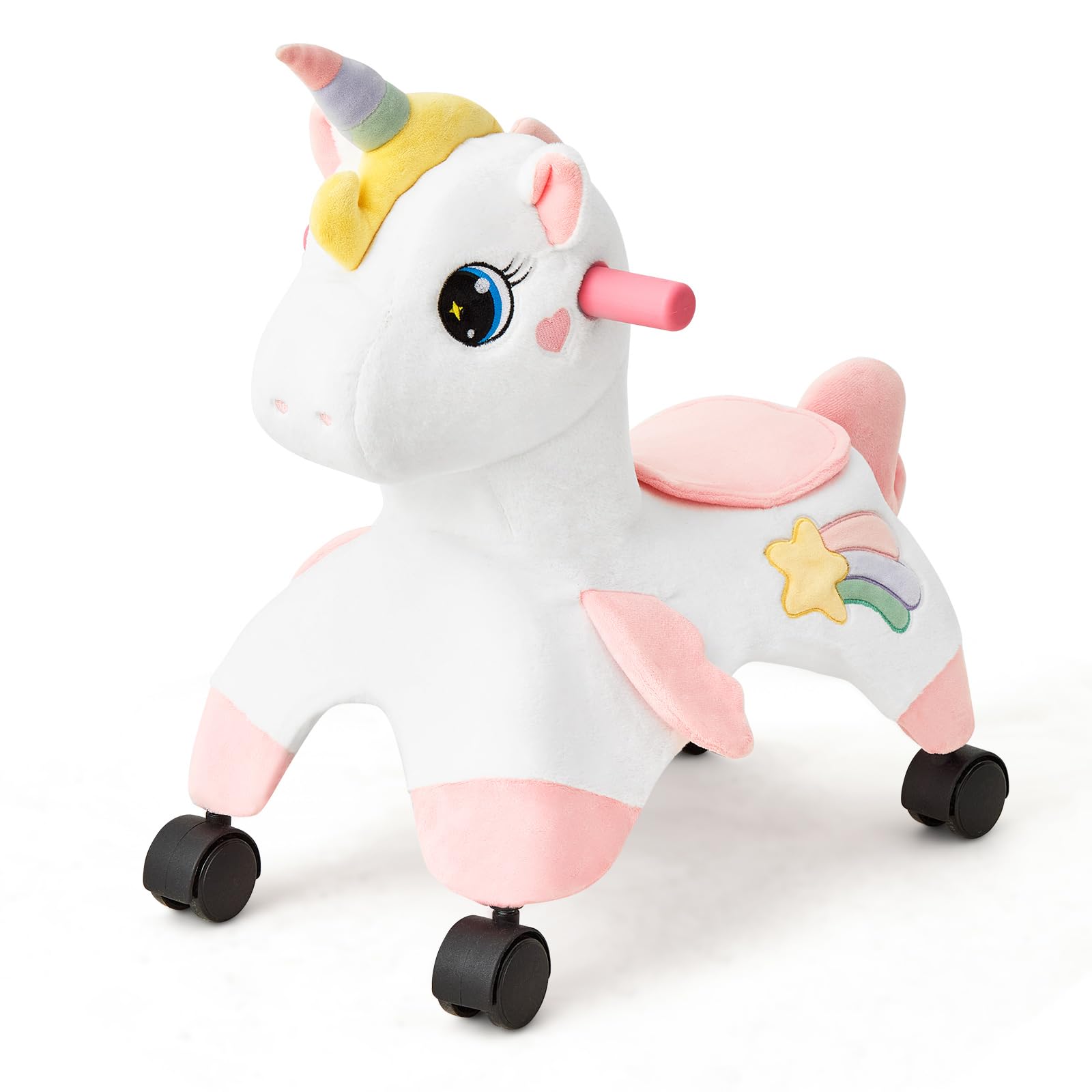 FUNLIO Licorne Porteur Enfant 1-3 ans Roues Pivotantes 360° Développer Équilibre Coordination Intérieur Extérieur Facile Assembler