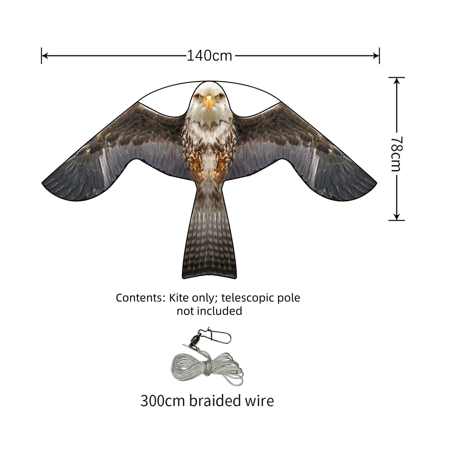 Oiseaux Faucon Volant Cerf-volant avec perche Effrayeur de pigeons professionnel