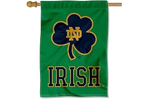 WinCraft NCAA Notre Dame Fighting Irish Shamrock Top Sleeve Banner Flag